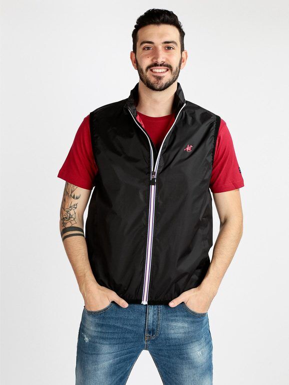 U.S. Grand Polo Gilet uomo leggero Smanicato uomo Nero taglia L