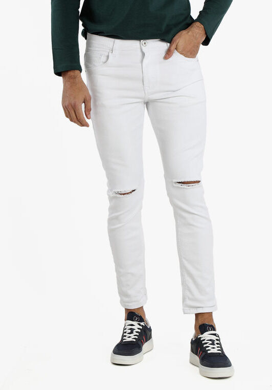 Max Tre Jeans slim fit uomo con strappi Jeans Slim fit uomo Bianco taglia 50