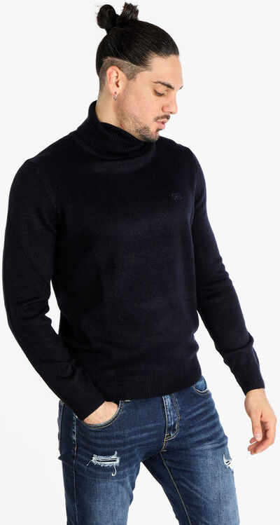 Renato Balestra Maglia dolcevita da uomo misto lana Pullover uomo Blu taglia XXL