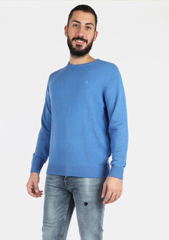 Navy Sail Maglione girocollo da uomo misto lana Maglioni uomo Blu taglia M