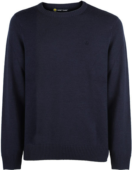 Navy Sail Maglione girocollo da uomo misto lana Maglioni uomo Blu taglia XXL