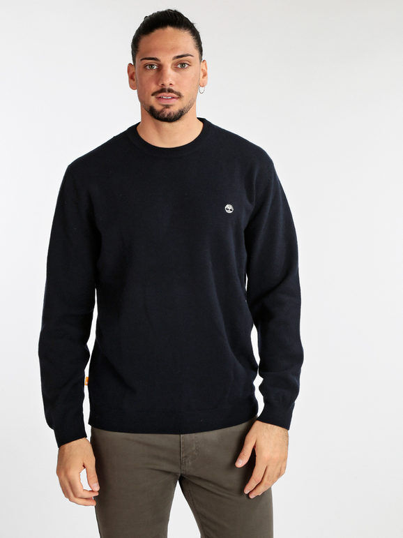 Timberland Maglione girocollo uomo in lana Pullover uomo Blu taglia XL