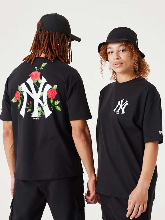 New Era New York Yankees T-shirt uomo manica corta con stampa T-Shirt Manica Corta unisex Nero taglia L