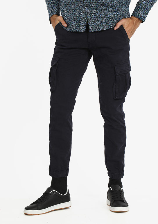 j.sette Pantaloni cargo da uomo con polsini Pantaloni Casual uomo Blu taglia 52