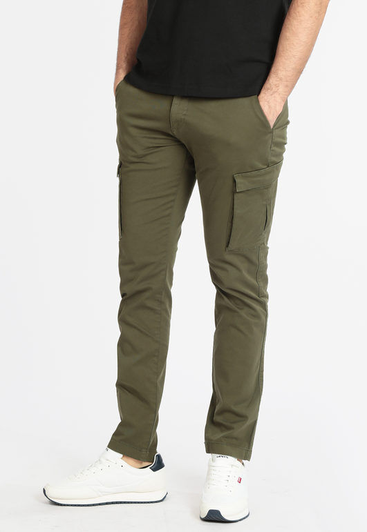 Johnny Looper Pantaloni cargo da uomo con tasconi Pantaloni Casual uomo Verde taglia 52