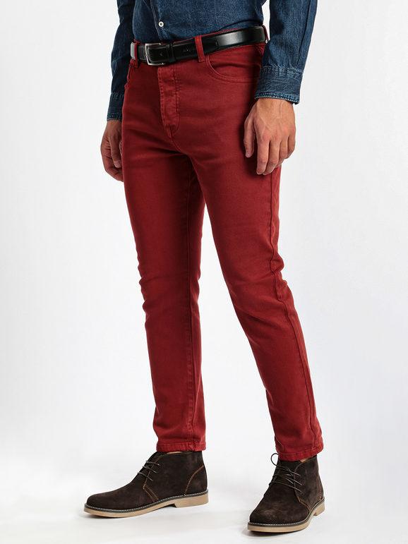 Enos Pantaloni chino Pantaloni Casual uomo Rosso taglia 48