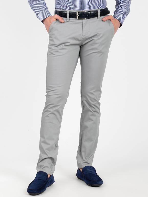 Guru Pantaloni in cotone a gamba dritta Pantaloni Casual uomo Grigio taglia 54