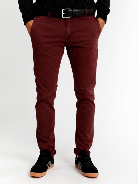 Solada Pantaloni in cotone elasticizzati Pantaloni Casual uomo Rosso taglia 42