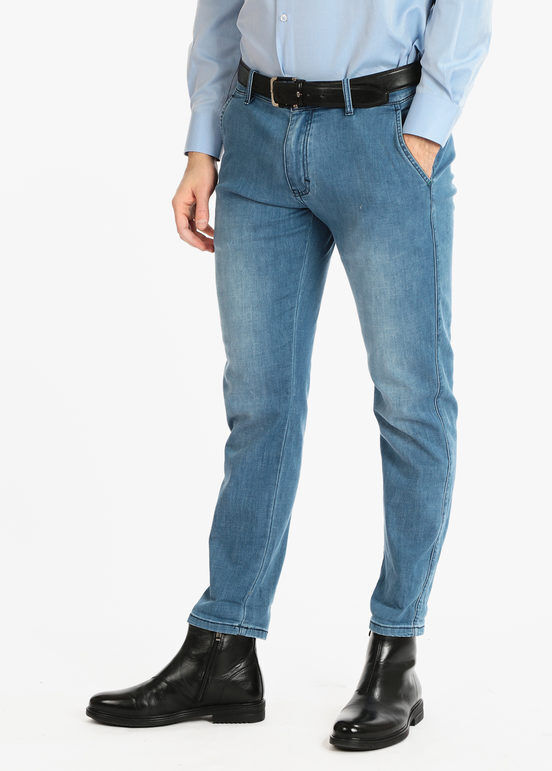 Frankie Malone Pantaloni in cotone uomo effetto jeans Jeans Regular fit uomo Jeans taglia 50