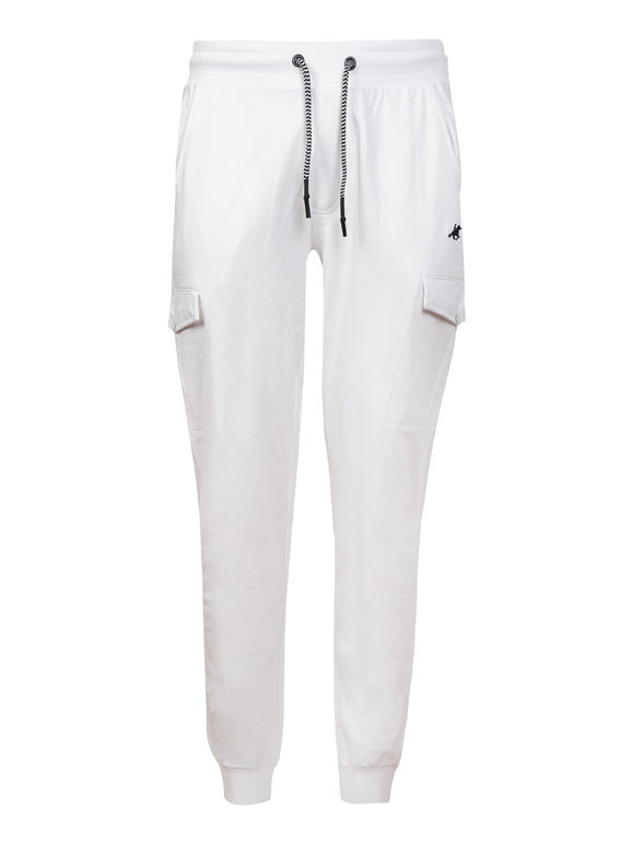 U.S. Grand Polo Pantaloni sportivi uomo con tasconi Pantaloni Sportivi in Felpa uomo Bianco taglia L