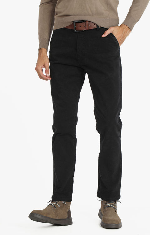 zeta Pantaloni uomo in cotone taglie forti Pantaloni Casual uomo Nero taglia 56