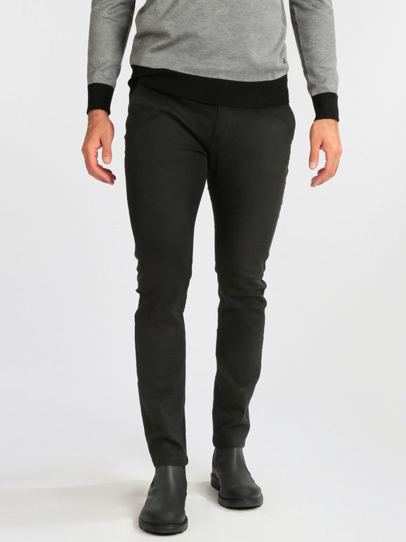 3-D Jeans Pantaloni uomo in cotone Pantaloni Casual uomo Nero taglia 52