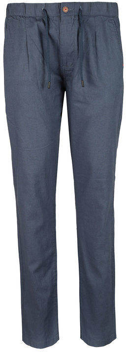 Guy Pantaloni uomo in misto lino Pantaloni Casual uomo Blu taglia XL