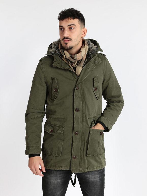 Solada Parka sfoderabile con cappuccio Parka uomo Verde taglia M