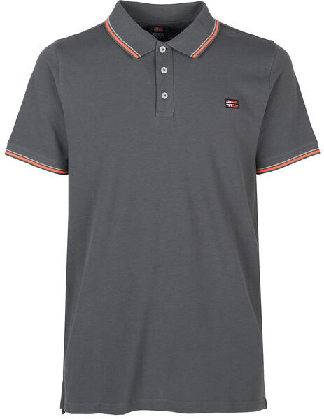 Norway Polo da uomo a maniche corte in cotone con profili colorati Polo Manica Corta uomo Grigio taglia XL