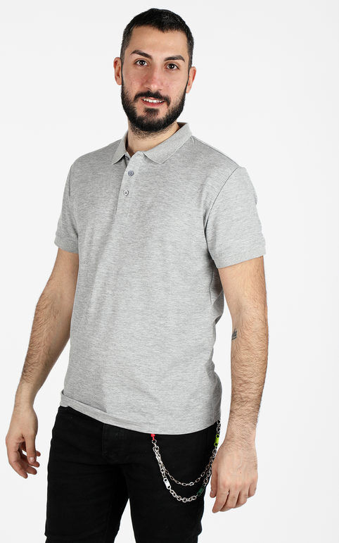 Tmk Polo da uomo in cotone a maniche corte Polo Manica Corta uomo Grigio taglia XL