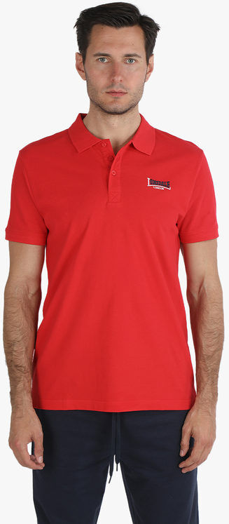 Lonsdale Polo da uomo in cotone a maniche corte Polo Manica Corta uomo Rosso taglia S