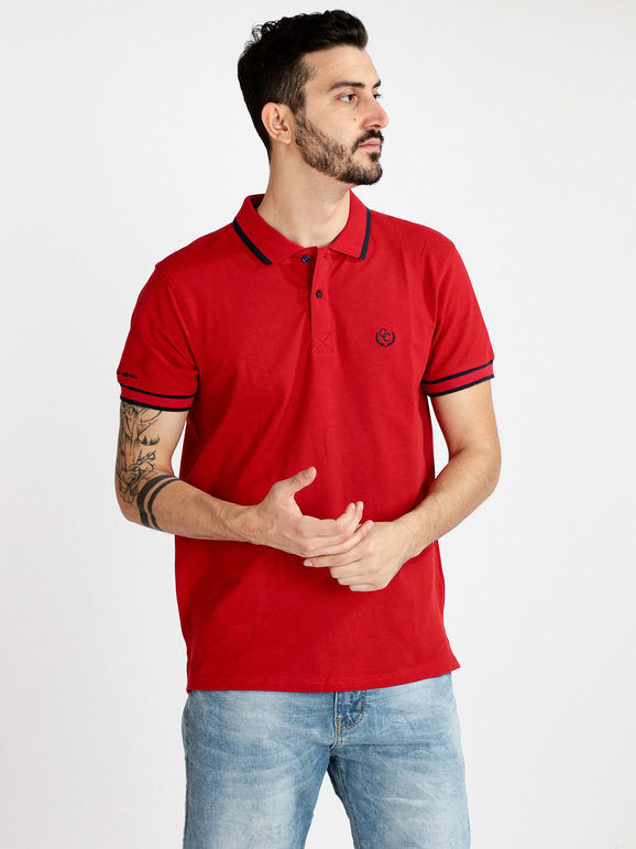 Coveri Polo da uomo in cotone manica corta Polo Manica Corta uomo Rosso taglia XL