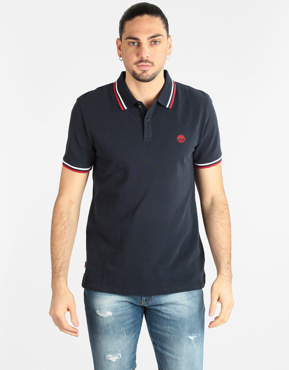 Timberland Polo da uomo manica corta Polo Manica Corta uomo Blu taglia XXL