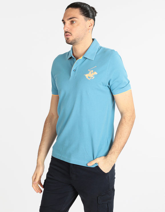 Polo Club Polo in cotone da uomo manica corta Polo Manica Corta uomo Blu taglia XXL