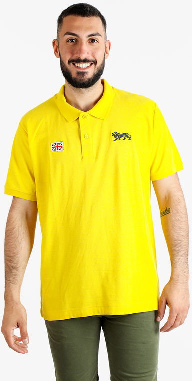 Lonsdale Polo in cotone da uomo manica corta Polo Manica Corta uomo Giallo taglia XXL