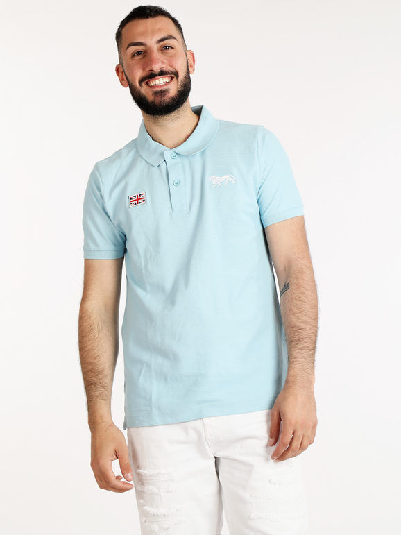 Lonsdale Polo in cotone da uomo manica corta Polo Manica Corta uomo Blu taglia XL