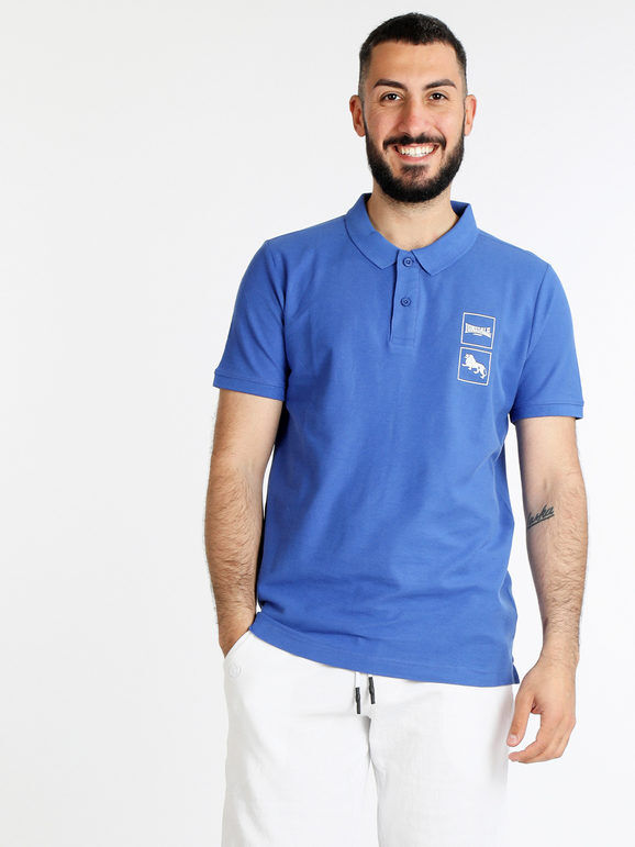 Lonsdale Polo in cotone da uomo manica corta Polo Manica Corta uomo Blu taglia XL