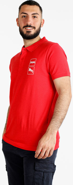 Lonsdale Polo in cotone da uomo manica corta Polo Manica Corta uomo Rosso taglia 3XL