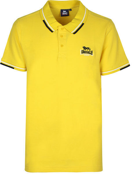 Lonsdale Polo in cotone manica corta da uomo Polo Manica Corta uomo Giallo taglia XL