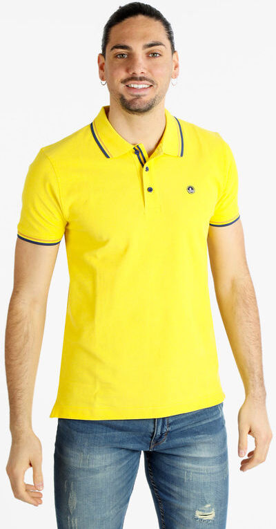 Navy Sail Polo manica corta in cotone da uomo Polo Manica Corta uomo Giallo taglia XXL