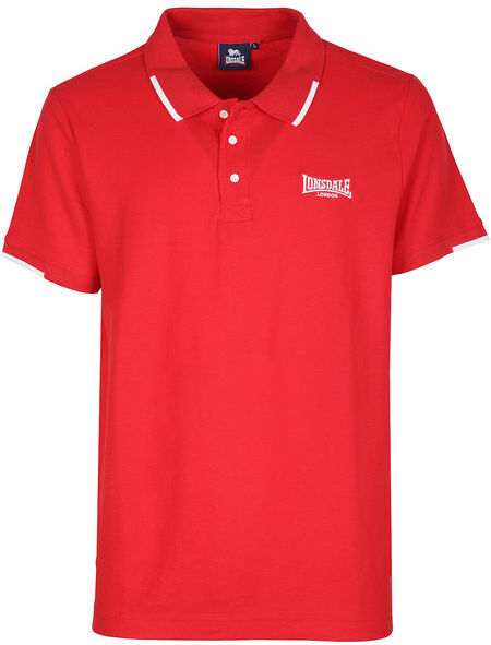 Lonsdale Polo manica corta in cotone da uomo Polo Manica Corta uomo Rosso taglia L