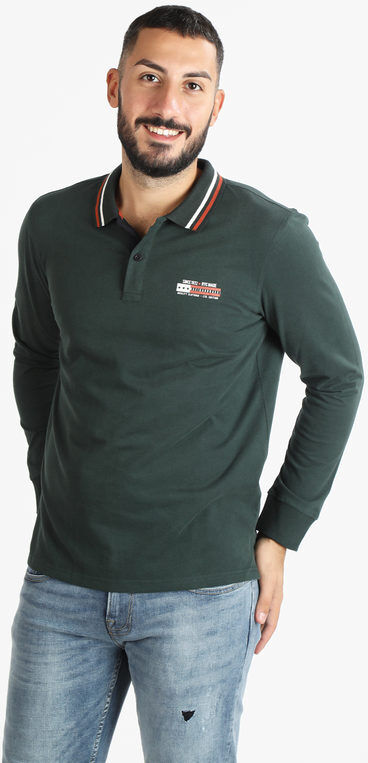 Baci & Abbracci Polo manica lunga uomo in cotone Polo Manica Lunga uomo Verde taglia XXL