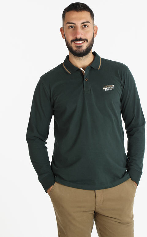 Baci & Abbracci Polo manica lunga uomo in cotone Polo Manica Lunga uomo Verde taglia XXL