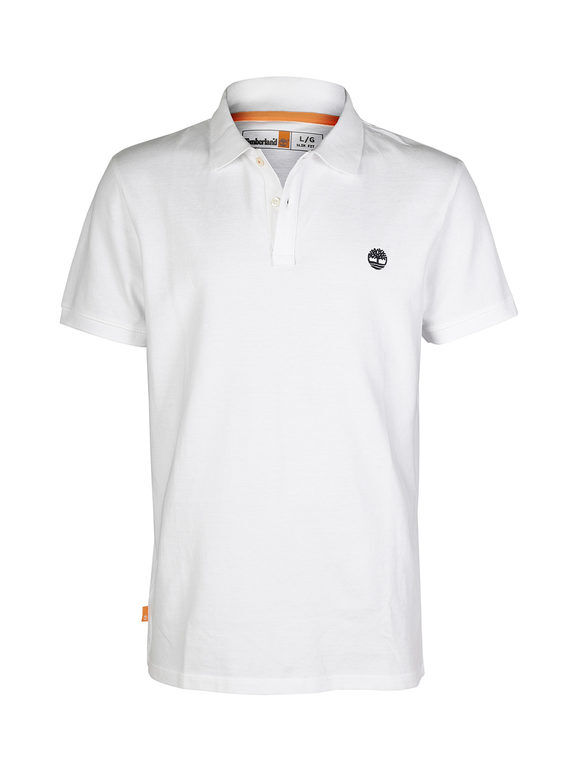 Timberland Polo uomo in cotone a maniche corte Polo Manica Corta uomo Bianco taglia M