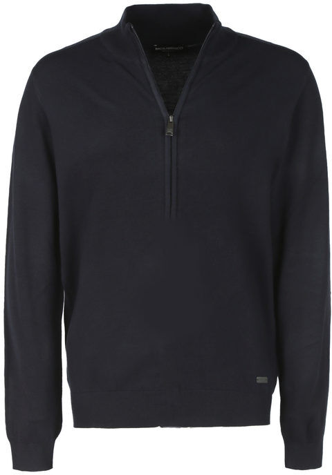 Baci & Abbracci Pullover da uomo a lupetto con zip taglie forti Pullover uomo Blu taglia 5XL