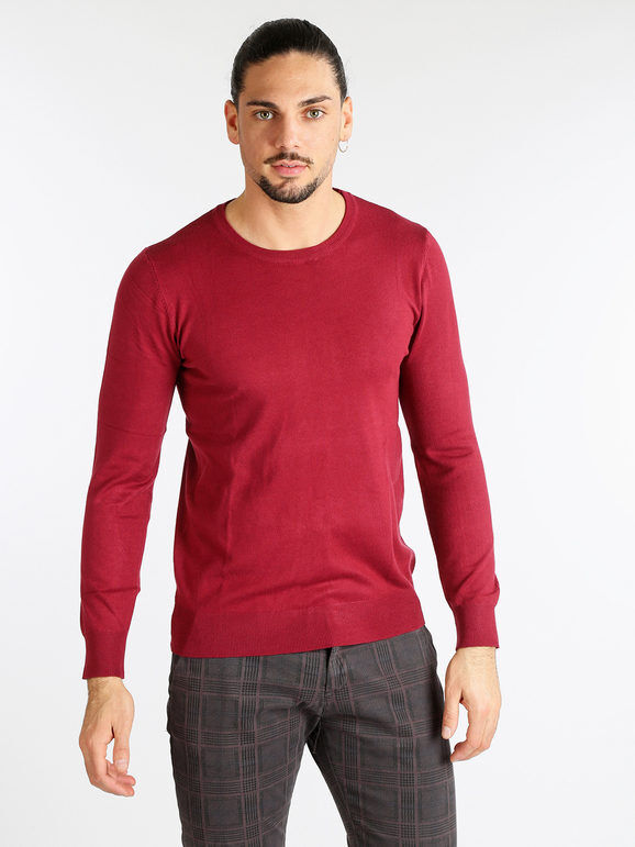 Cashtouch Pullover da uomo girocollo Pullover uomo Rosso taglia XL