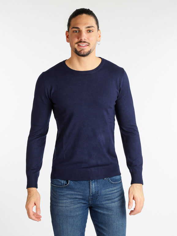 Cashtouch Pullover da uomo girocollo Pullover uomo Blu taglia S