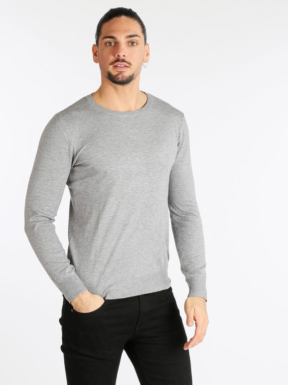 Cashtouch Pullover da uomo girocollo Pullover uomo Grigio taglia S