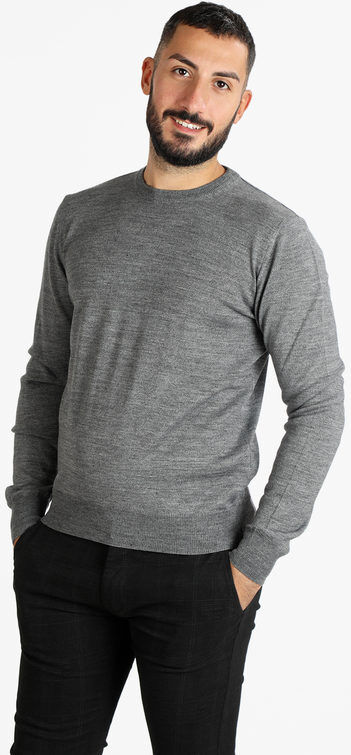 mv Pullover da uomo misto lana girocollo Pullover uomo Grigio taglia XL