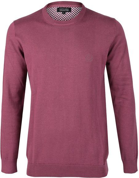 Coveri Pullover girocollo da uomo in cotone Pullover uomo Rosso taglia L