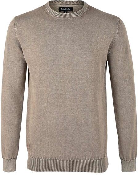 Coveri Pullover girocollo da uomo in cotone Pullover uomo Beige taglia L