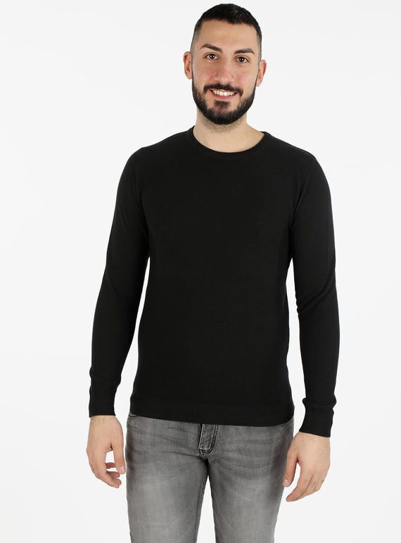 Baker's Pullover girocollo da uomo in cotone Pullover uomo Nero taglia XL