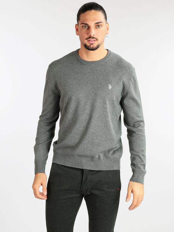 U.S. polo assn. Pullover uomo in misto cotone e cashmere Pullover uomo Grigio taglia M