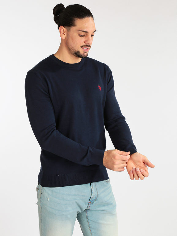 U.S. polo assn. Pullover uomo in misto cotone e cashmere Pullover uomo Blu taglia XL