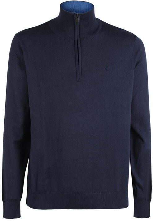 Navy Sail Pullover uomo mezza zip taglie forti Pullover uomo Blu taglia 4XL