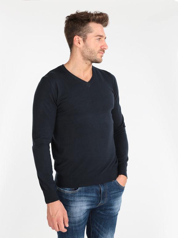 Solada Pullover uomo scollo a V Pullover uomo Blu taglia S