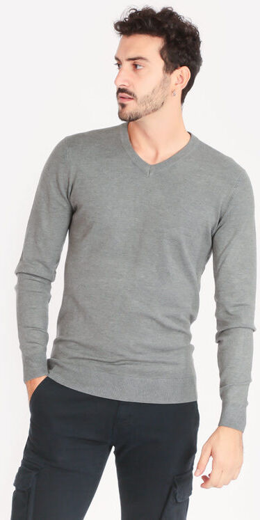 Coveri Pullover uomo scollo V Pullover uomo Grigio taglia XL