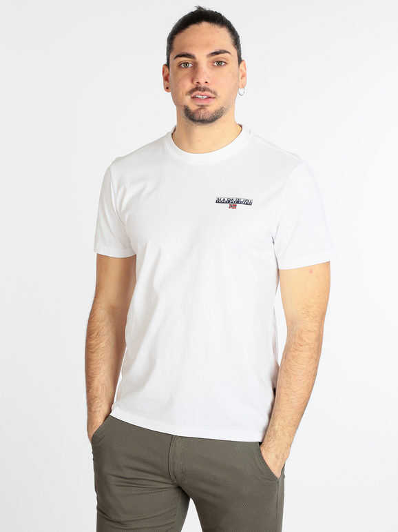 Napapijri S ICE SS 2 T-shirt uomo in cotone girocollo T-Shirt Manica Corta uomo Bianco taglia XXL