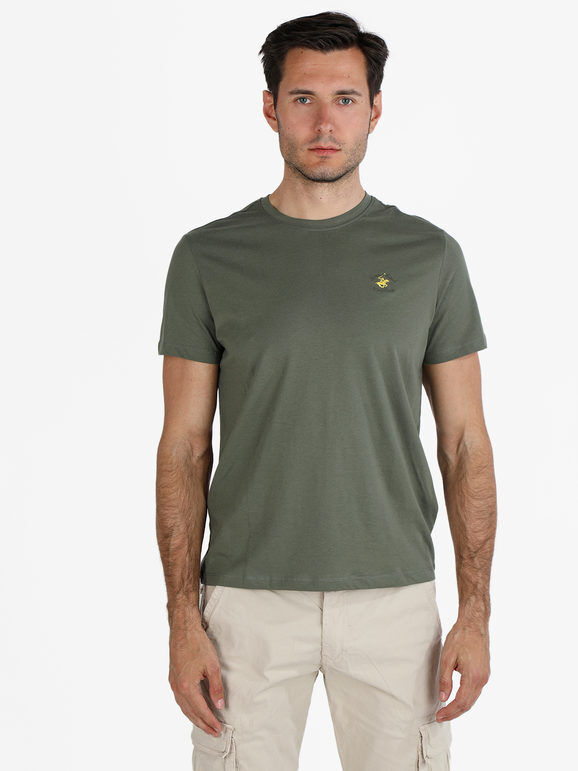 Polo Club T-shirt da uomo in cotone T-Shirt Manica Corta uomo Verde taglia 3XL