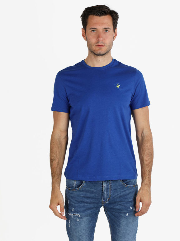 Polo Club T-shirt da uomo in cotone T-Shirt Manica Corta uomo Blu taglia XL